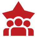 Group under red star symbol